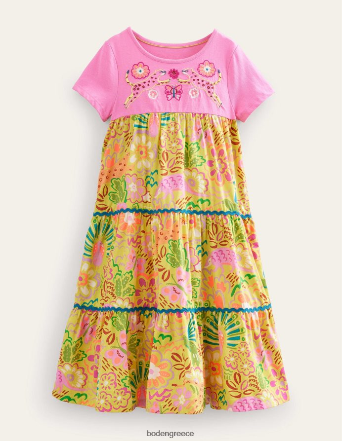 ανθικά ζώα φραγκοστάφυλου είδη ένδυσης φόρεμα με λογότυπο maxi Boden κορίτσια 464PH82905