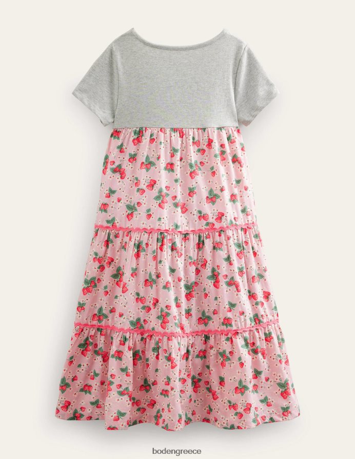 γαλλική ροζ φράουλα είδη ένδυσης φόρεμα με λογότυπο maxi Boden κορίτσια 464PH82912