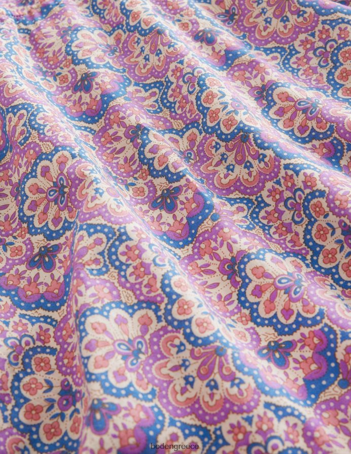 λούπινο και ροδάκινο paisley είδη ένδυσης εμπριμέ πόντσο καφτάνι Boden κορίτσια 464PH82891