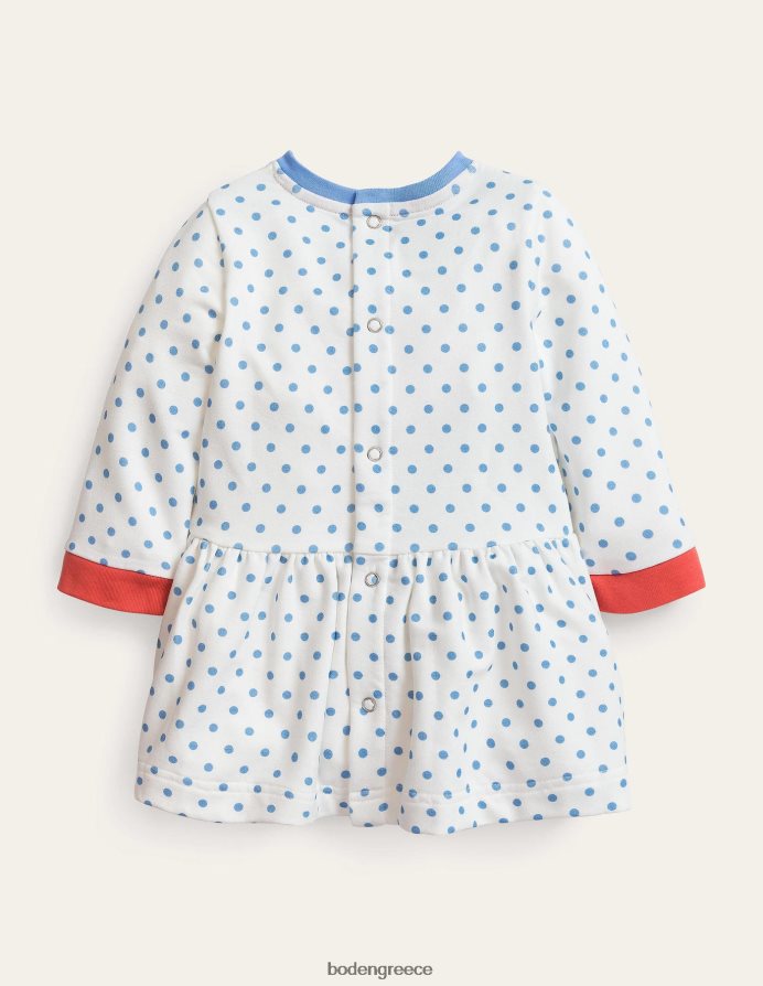 λουλουδάτο λοβό βανίλιας/κηλίδα wren είδη ένδυσης φόρεμα ζέρσεϊ με αλυσίδα Boden κορίτσια 464PH83108