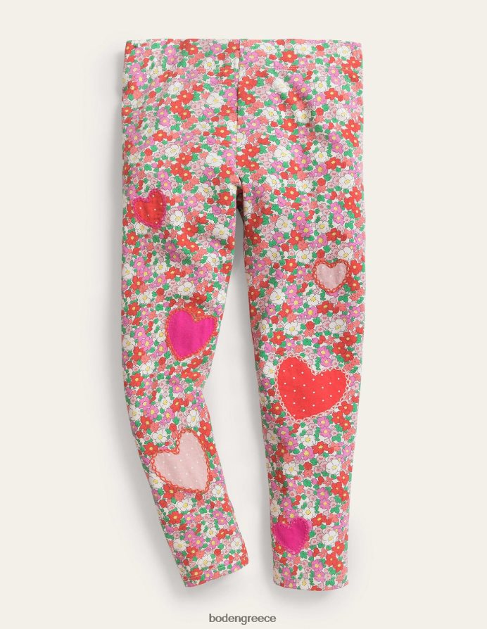 μαρμελάδα κόκκινες καρδιές παρτέρι είδη ένδυσης διασκεδαστικά απλικέ κολάν Boden κορίτσια 464PH83301