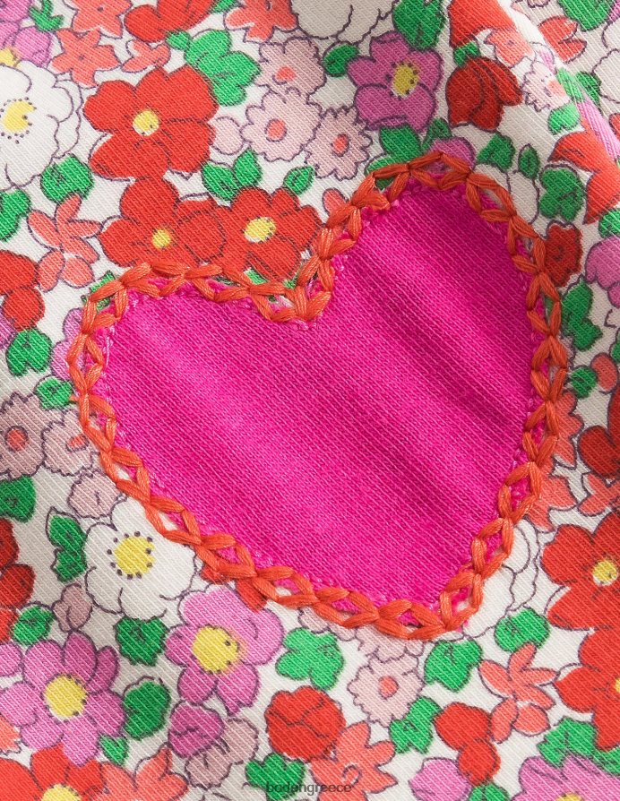 μαρμελάδα κόκκινες καρδιές παρτέρι είδη ένδυσης διασκεδαστικά απλικέ κολάν Boden κορίτσια 464PH83301