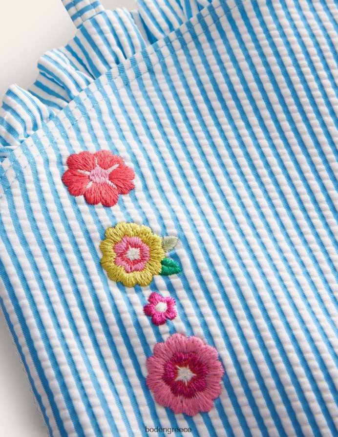 ιβουάρ μπλε ρίγα σανίδα του σερφ είδη ένδυσης μπαντό μαγιό Boden κορίτσια 464PH82700