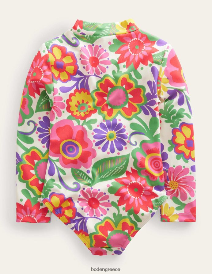 πολλαπλά σύννεφα ουράνιου τόξου είδη ένδυσης μακρυμάνικο μαγιό Boden κορίτσια 464PH82783