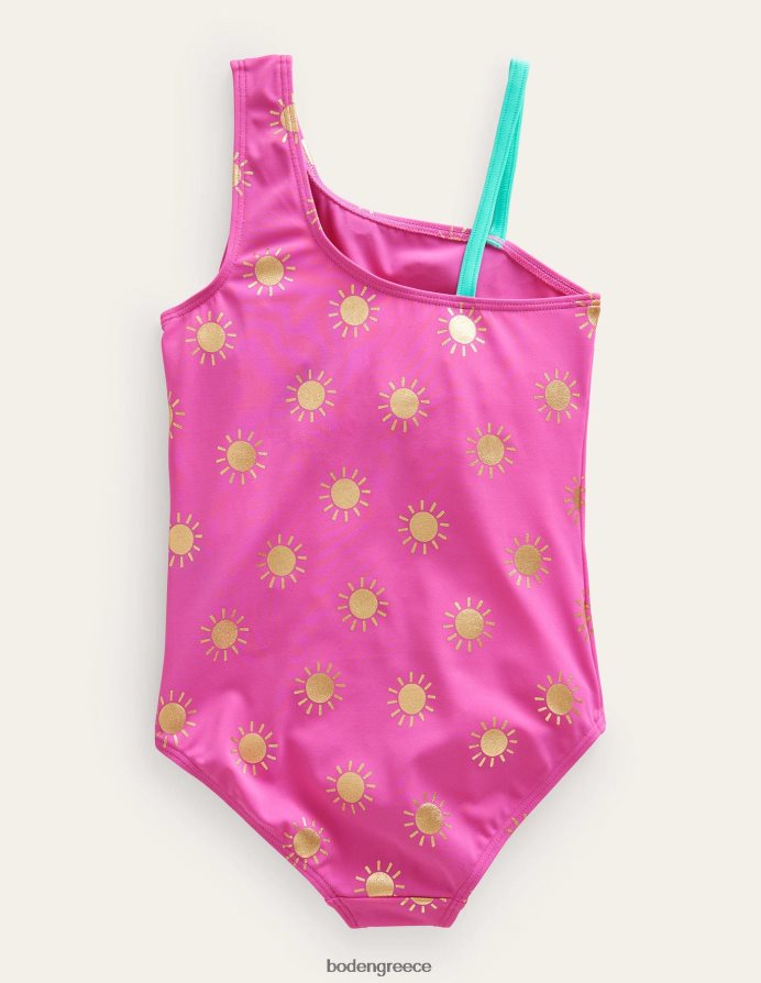 γαργαλημένους ήλιους από ροζ χρυσό φύλλο είδη ένδυσης μαγιό με έναν ώμο Boden κορίτσια 464PH82795