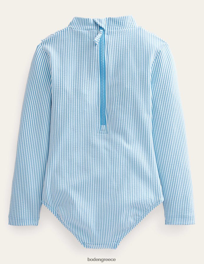 ιβουάρ μπλε ρίγα σανίδα του σερφ είδη ένδυσης κεντητό μαγιό Boden κορίτσια 464PH82799