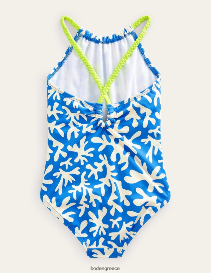 μαροκινό μπλε είδη ένδυσης μαγιό με πλέξη θηλιά πίσω Boden κορίτσια 464PH82802