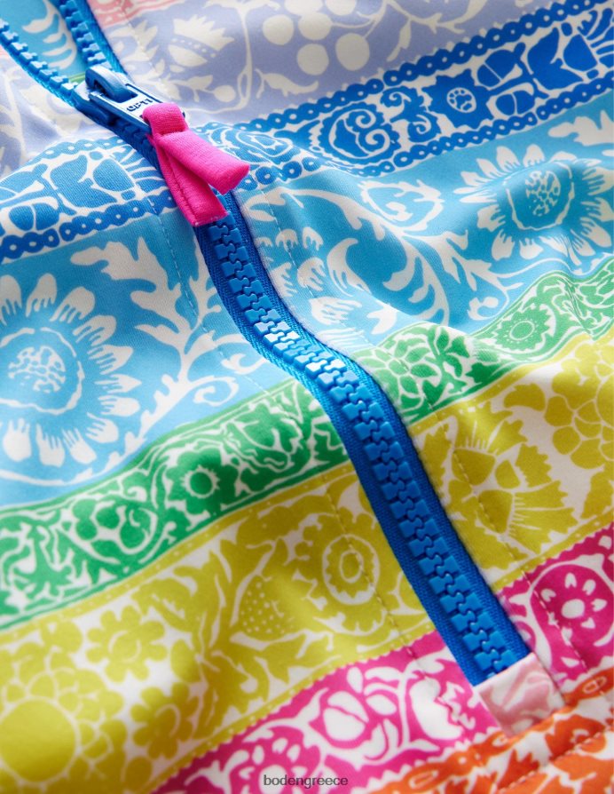 ιβουάρ & πολλαπλή ρίγα ταπετσαρίας είδη ένδυσης κοντομάνικο μαγιό Boden κορίτσια 464PH82809