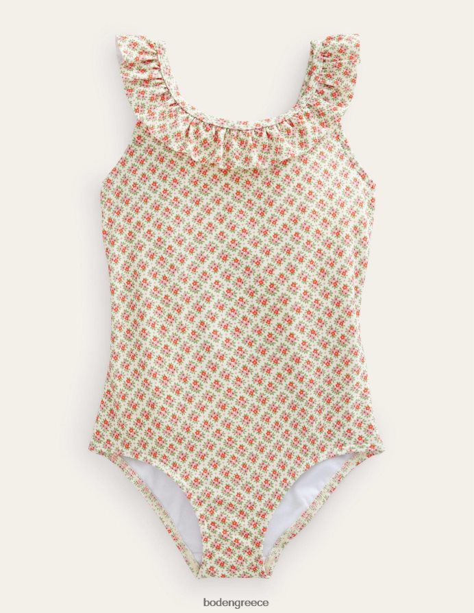 τσαμπί μικρο λουλουδιών λοβού βανίλιας είδη ένδυσης μαγιό που δένει πίσω Boden κορίτσια 464PH82811