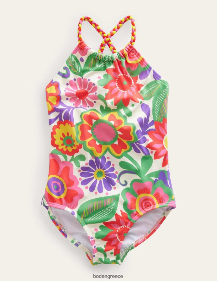 λουλούδι πολλαπλών φεστιβάλ είδη ένδυσης μαγιό με πλέξη θηλιά πίσω Boden κορίτσια 464PH82815