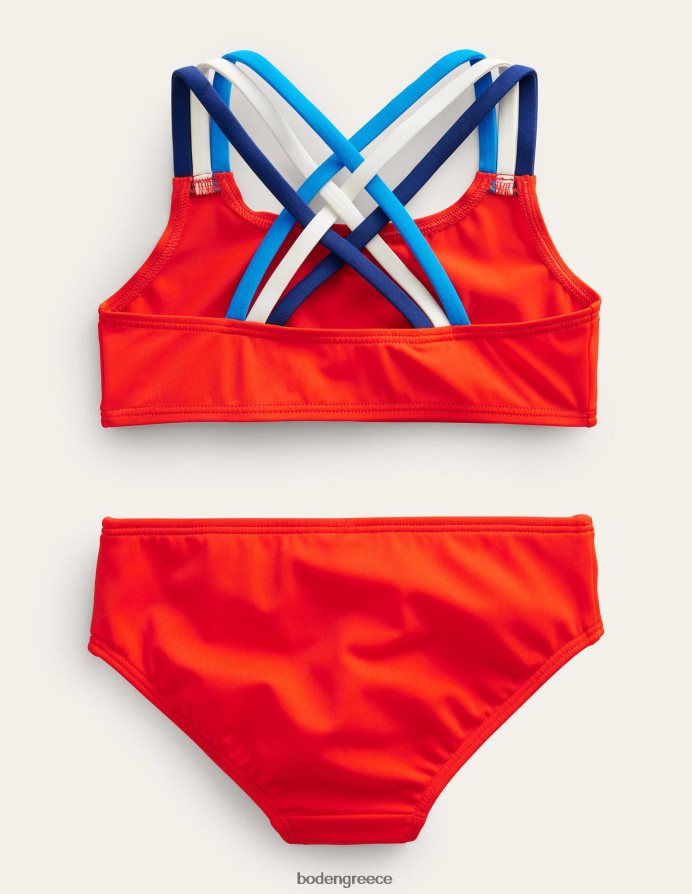 Φωτιά είδη ένδυσης ουράνιο τόξο σταυρωτό μπικίνι Boden κορίτσια 464PH83267