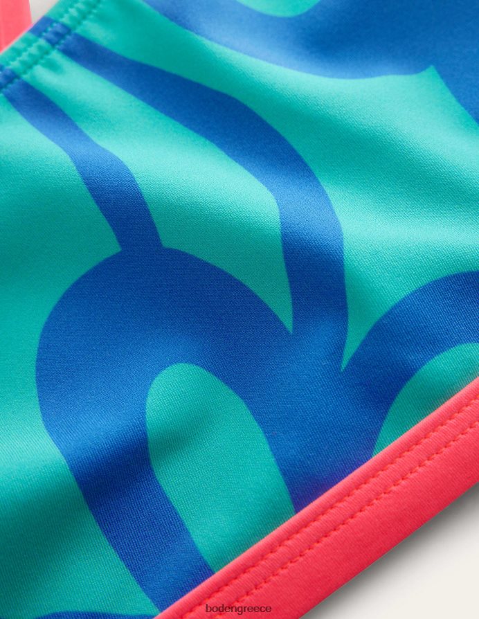 τροπικό πράσινο καλοκαιρινό στένσιλ είδη ένδυσης μπικίνι χιαστί πίσω Boden κορίτσια 464PH83274