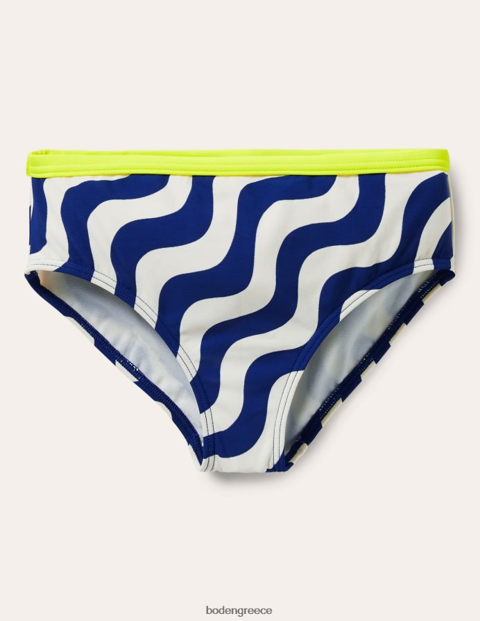 ιβουάρ/μπλε κύμα είδη ένδυσης μπικίνι με σχέδια Boden κορίτσια 464PH83279