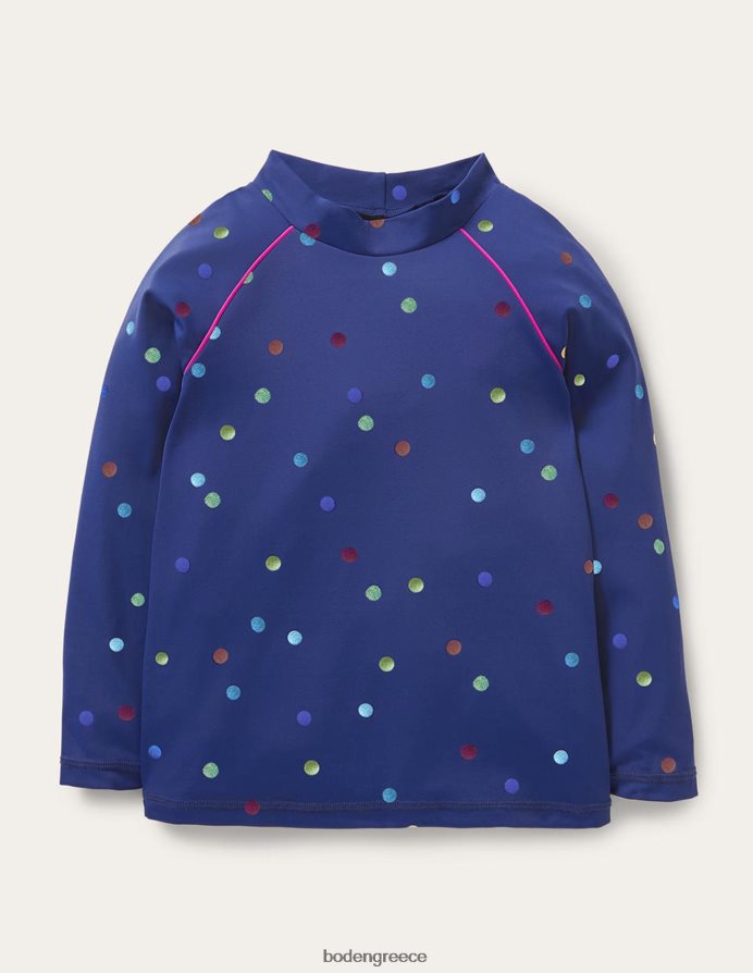 ναυτικό κομφετί ουράνιο τόξο και αλουμινόχαρτο είδη ένδυσης γιλέκο εξανθήματος με σχέδια Boden κορίτσια 464PH8459