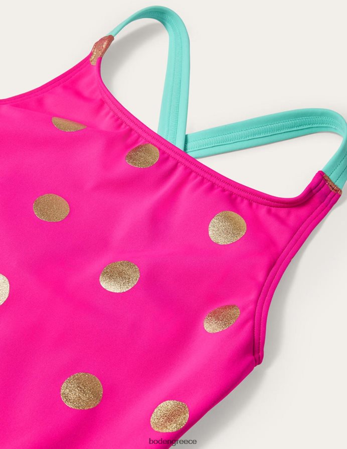 ουράνιο τόξο πολυ είδη ένδυσης μαγιό με σταυρωτή στάμπα Boden κορίτσια 464PH8753