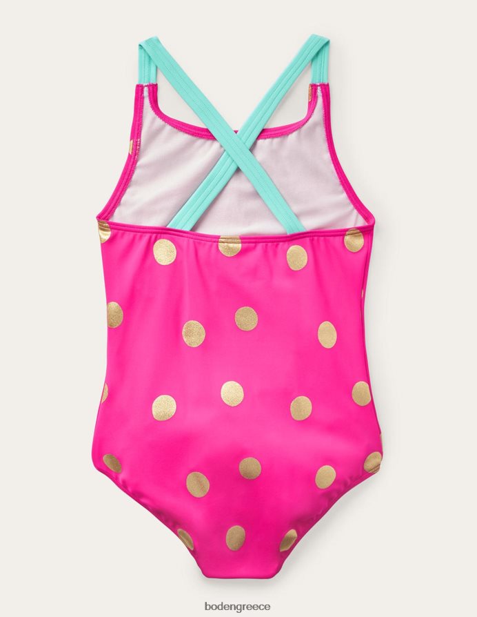 ουράνιο τόξο πολυ είδη ένδυσης μαγιό με σταυρωτή στάμπα Boden κορίτσια 464PH8753