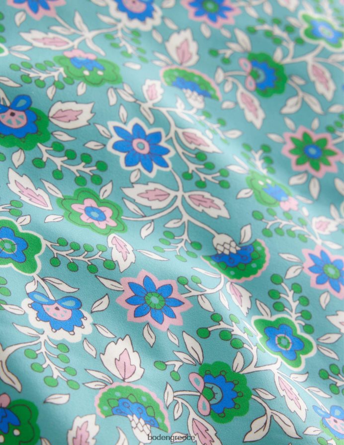 aqua sea floral κλήμα είδη ένδυσης μαγιό με φουσκωτό μανίκι Boden κορίτσια 464PH82933