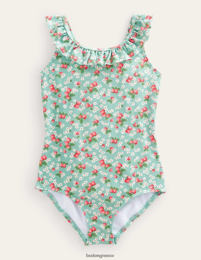 aqua sea strawberry ditsy είδη ένδυσης μαγιό που δένει πίσω Boden κορίτσια 464PH83270