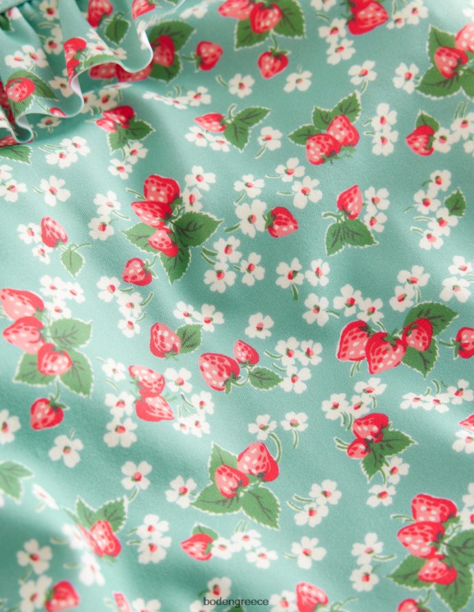aqua sea strawberry ditsy είδη ένδυσης μαγιό που δένει πίσω Boden κορίτσια 464PH83270