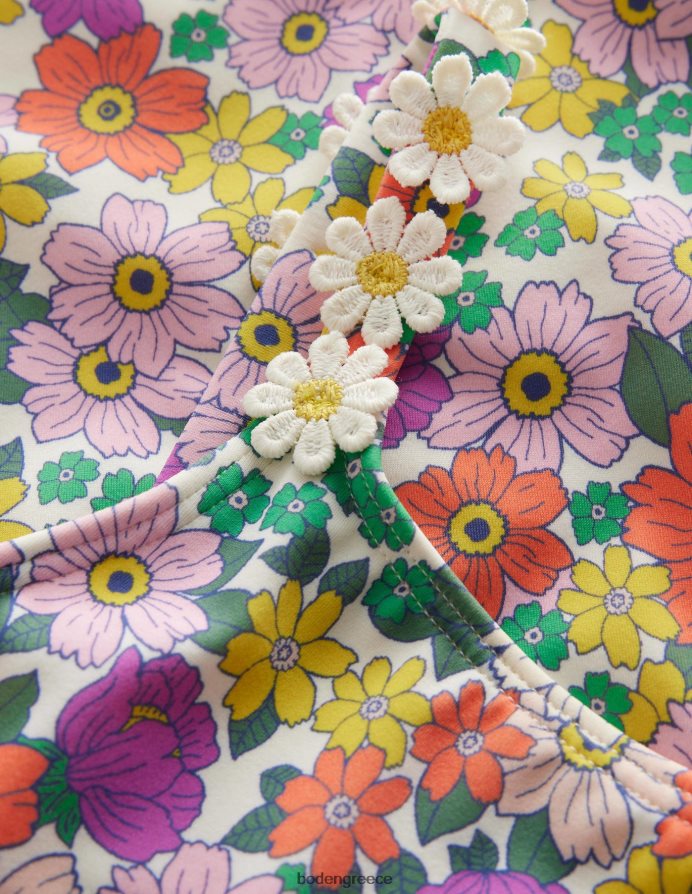 floral ιβουάρ & λαμπερή ορχιδέα είδη ένδυσης μαγιό με λουράκι μαργαρίτα Boden κορίτσια 464PH82797
