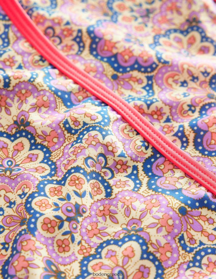 λούπινο και ροδάκινο paisley είδη ένδυσης μπικίνι με ψηλό λαιμό Boden κορίτσια 464PH82659