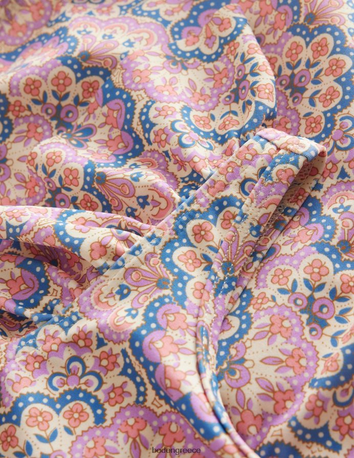 Σορμπέ ροδάκινο λούπινο paisley είδη ένδυσης μαγιό με φτερωτή μανίκια Boden κορίτσια 464PH82840