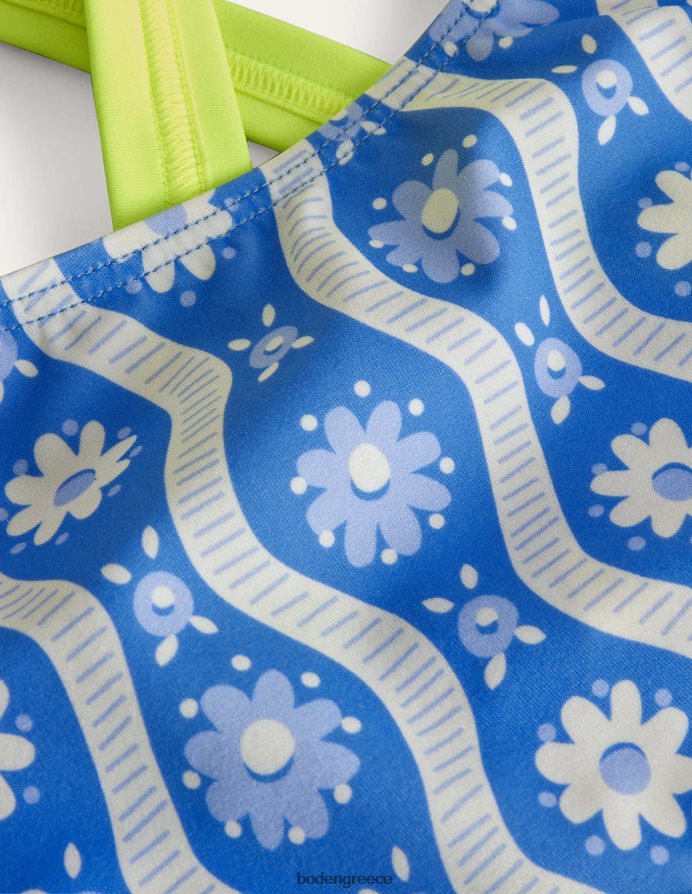 penzance μπλε μαργαρίτα κύμα είδη ένδυσης μπικίνι χιαστί πίσω Boden κορίτσια 464PH83070