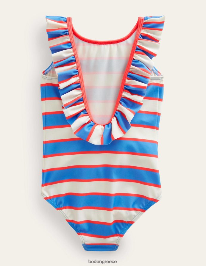 penzance μπλε και κόκκινη ρίγα είδη ένδυσης μαγιό κομψά Boden κορίτσια 464PH83162