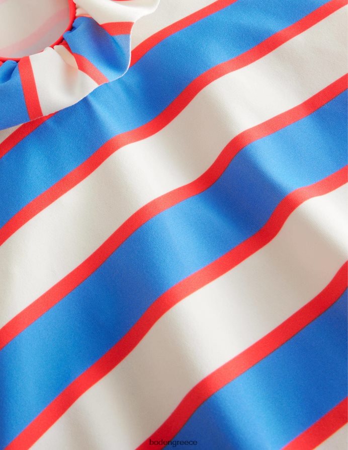 penzance μπλε και κόκκινη ρίγα είδη ένδυσης μαγιό κομψά Boden κορίτσια 464PH83162