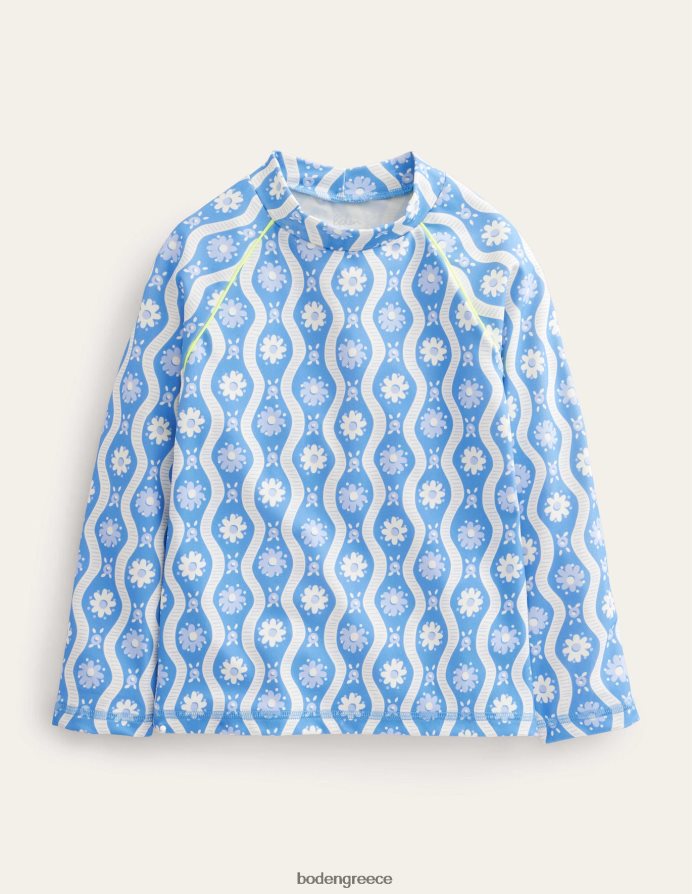 penzance μπλε μαργαρίτα κύμα είδη ένδυσης γιλέκο εξανθήματος με σχέδια Boden κορίτσια 464PH83251