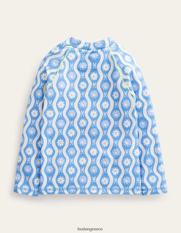 penzance μπλε μαργαρίτα κύμα είδη ένδυσης γιλέκο εξανθήματος με σχέδια Boden κορίτσια 464PH83251