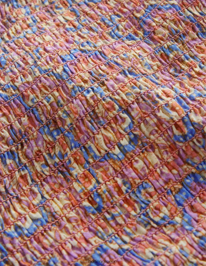 λούπινο και ροδάκινο paisley είδη ένδυσης μπλούζα με κοτσαδόρο Boden κορίτσια 464PH82884