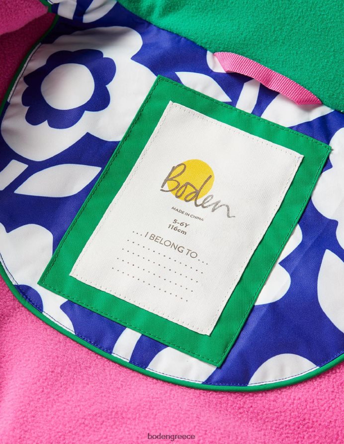 ιβουάρ/μπλε μπλε φλοράλ είδη ένδυσης αδιάβροχο μπουφάν παντός καιρού Boden κορίτσια 464PH82805