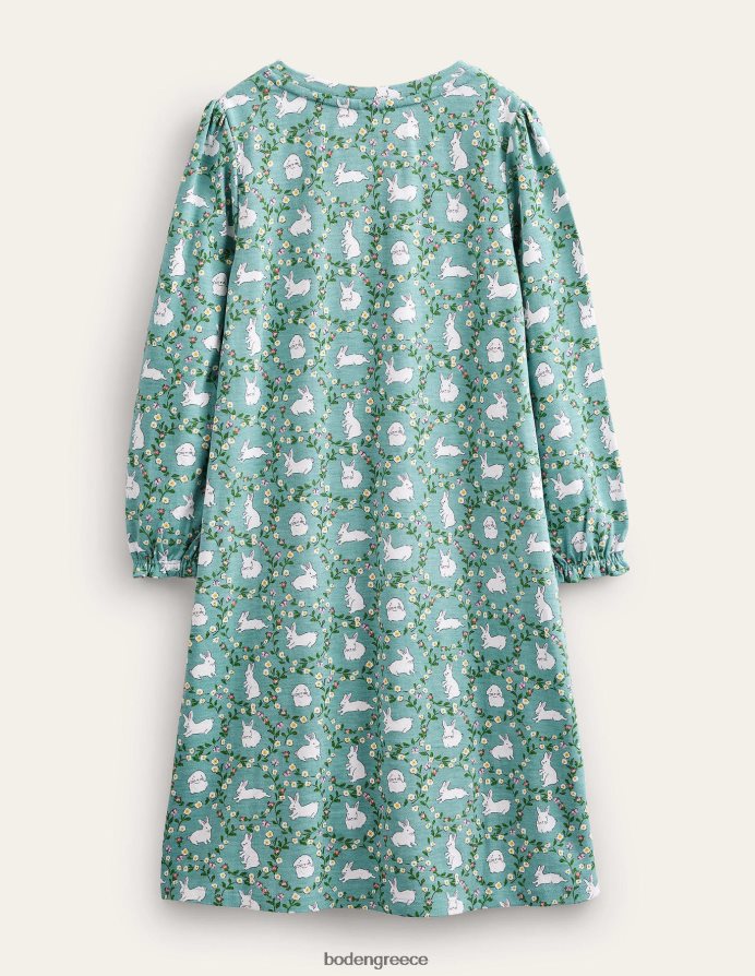 μπλε κουνελάκια της άνοιξης είδη ένδυσης εμπριμέ μακρυμάνικο νυχτικό Boden κορίτσια 464PH82934