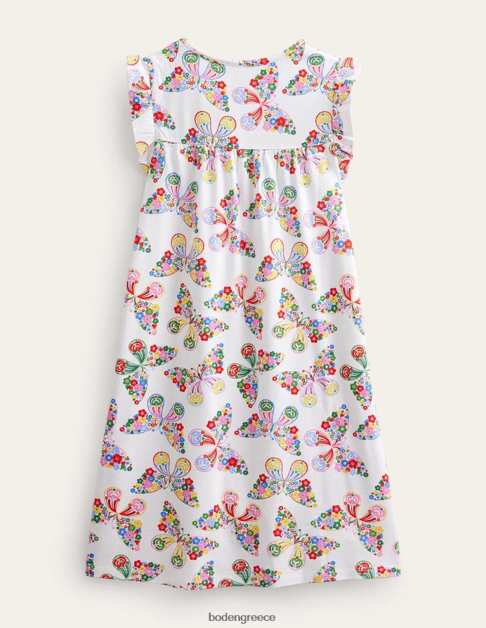 ιβουάρ πεταλούδες είδη ένδυσης εμπριμέ κοντομάνικο νυχτικό Boden κορίτσια 464PH83256