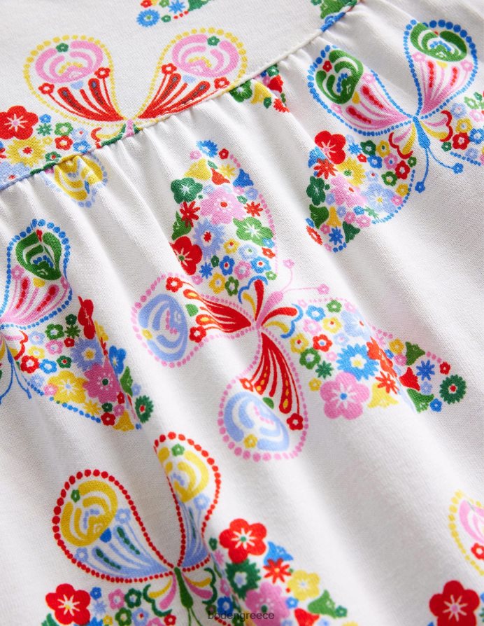 ιβουάρ πεταλούδες είδη ένδυσης εμπριμέ κοντομάνικο νυχτικό Boden κορίτσια 464PH83256