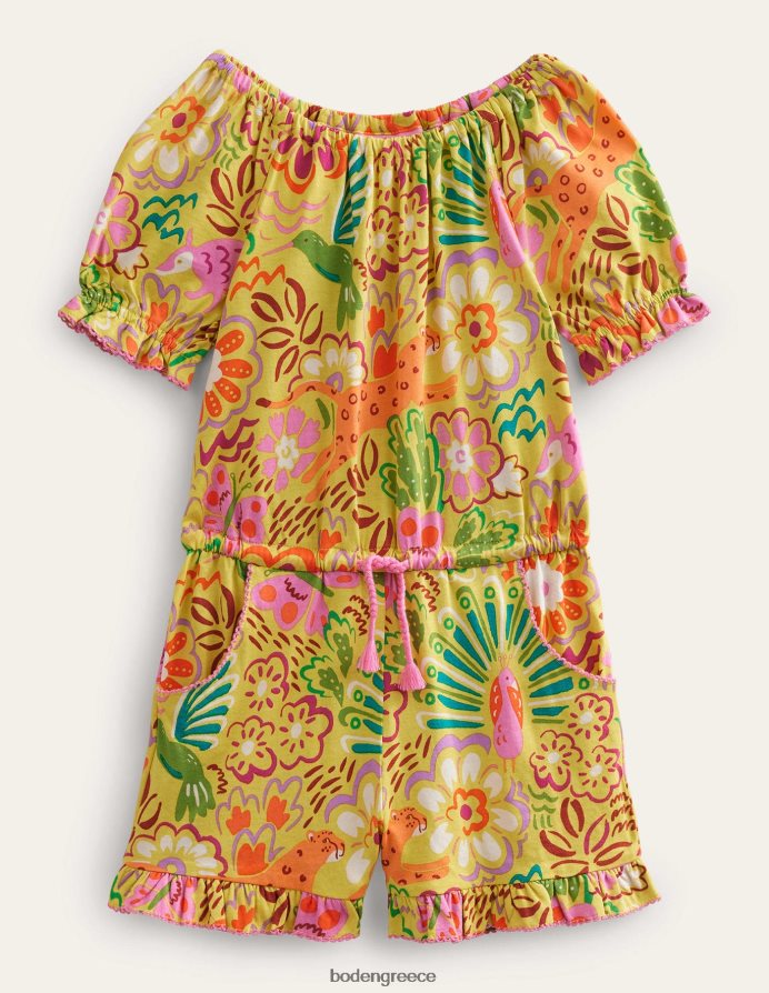 φραγκοστάφυλο κίτρινο λουλουδάτο είδη ένδυσης φόρμα φανέλας Boden κορίτσια 464PH82753