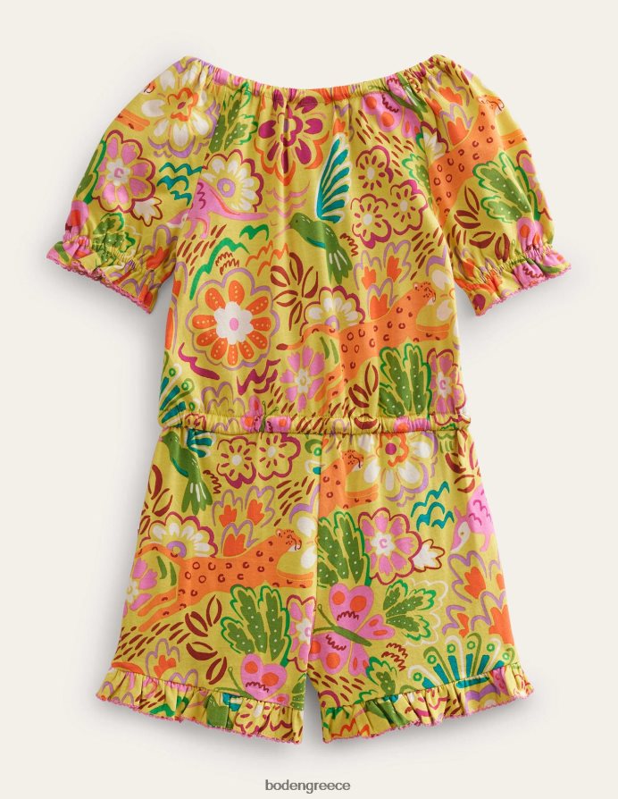 φραγκοστάφυλο κίτρινο λουλουδάτο είδη ένδυσης φόρμα φανέλας Boden κορίτσια 464PH82753