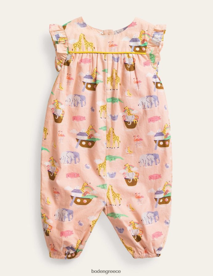 Προβηγκία σκονισμένα ροζ ζώα είδη ένδυσης Ρόμπερες με στάμπα με βολάν Boden κορίτσια 464PH83124