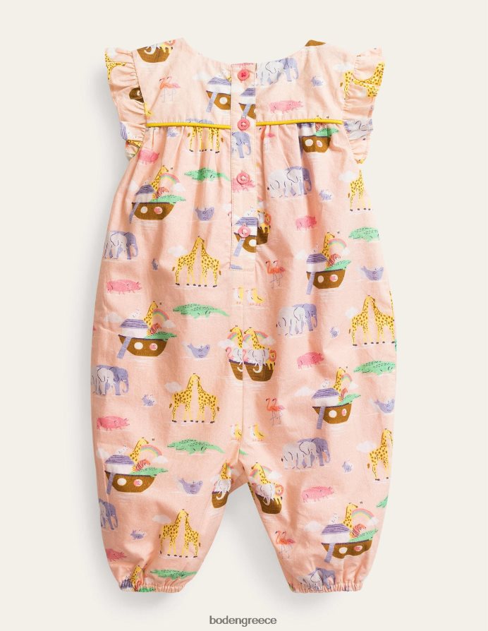 Προβηγκία σκονισμένα ροζ ζώα είδη ένδυσης Ρόμπερες με στάμπα με βολάν Boden κορίτσια 464PH83124