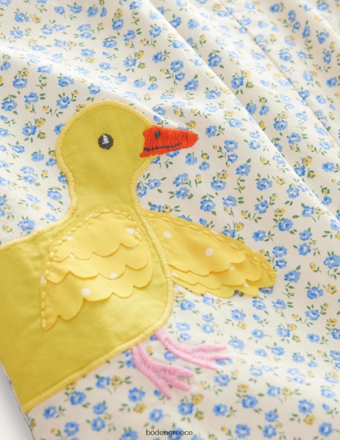 ωχρομπλε μικροσκοπικοί τριανταφυλλιές είδη ένδυσης απλικέ βολάν Boden κορίτσια 464PH83263