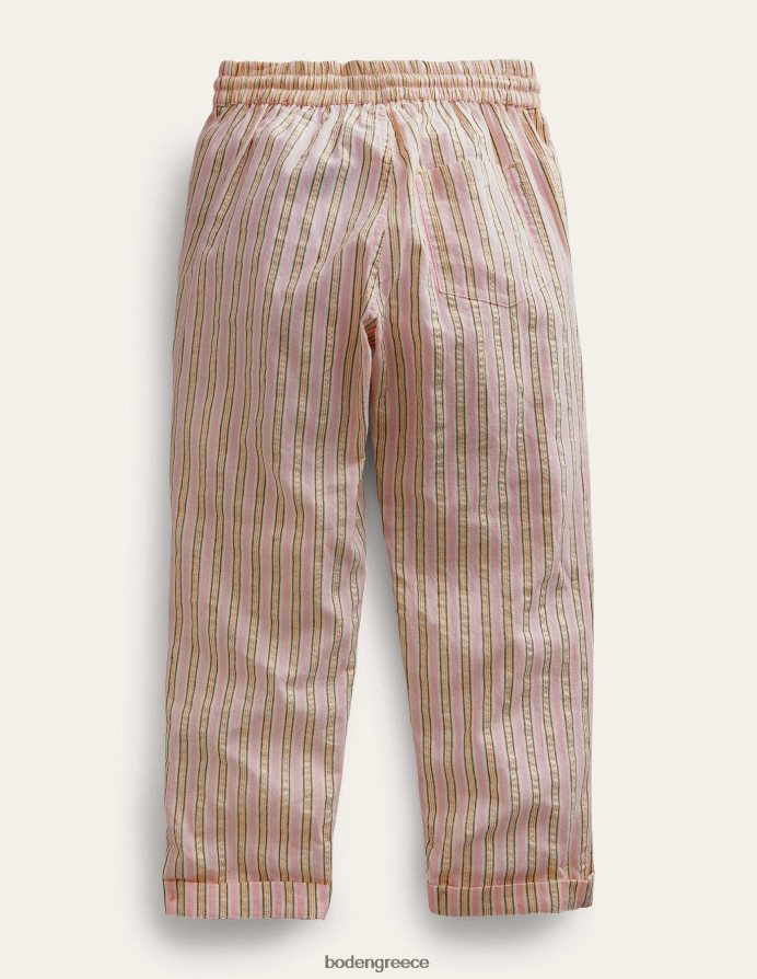 λιλά και μεταλλική ρίγα είδη ένδυσης ρίγες στο παντελόνι Boden κορίτσια 464PH82653