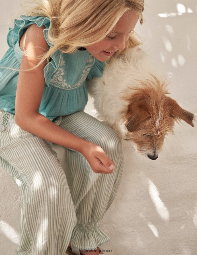 πράσινο κεντημένο τικ είδη ένδυσης κεντημένο μπαλόνι παντελόνι Boden κορίτσια 464PH83027