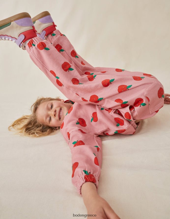 αμύγδαλο ροζ μήλα είδη ένδυσης τυπωμένο jogger Boden κορίτσια 464PH8798