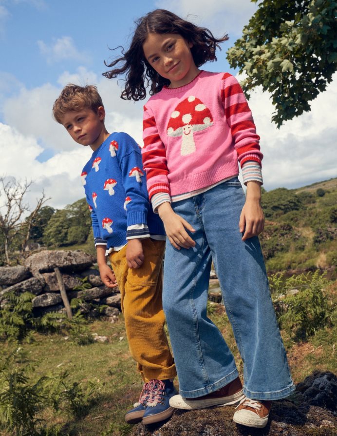 mid vintage μπλε είδη ένδυσης φαρδύ τζιν Boden κορίτσια 464PH8797