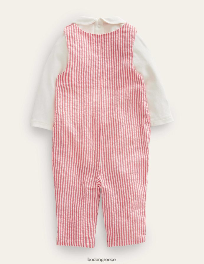 μαρμελάδα/ιβουάρ τικ είδη ένδυσης σετ smocked dungaree Boden κορίτσια 464PH83015