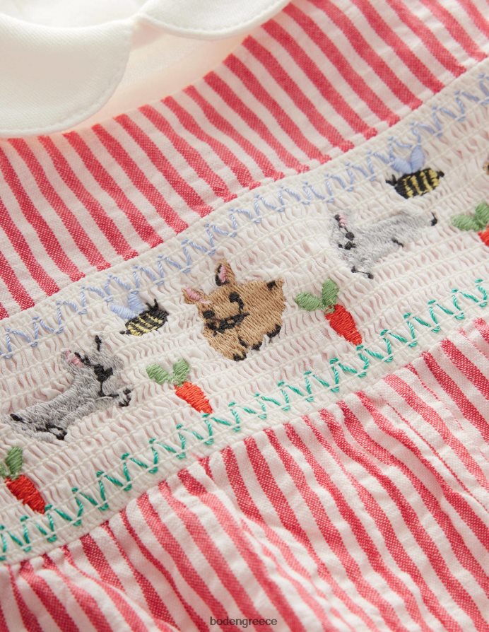 μαρμελάδα/ιβουάρ τικ είδη ένδυσης σετ smocked dungaree Boden κορίτσια 464PH83015