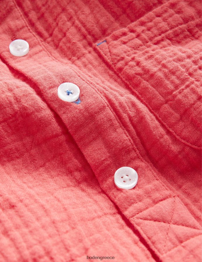 μαρμελάδα κόκκινη είδη ένδυσης διπλό υφασμάτινο πουκάμισο παππού Boden κορίτσια 464PH82972