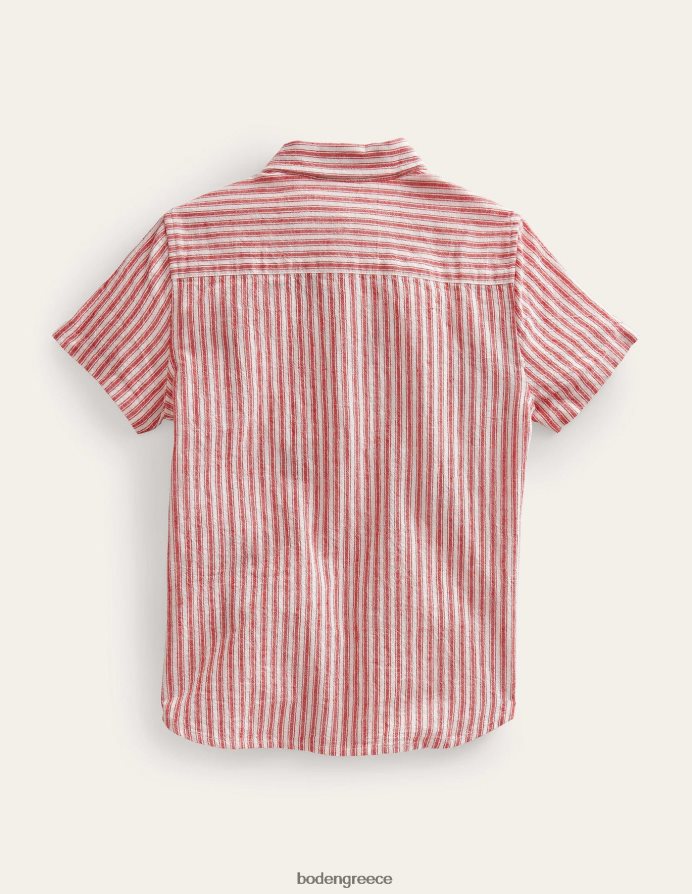 κόκκινη λωρίδα είδη ένδυσης φράουλα πουκάμισο Boden κορίτσια 464PH83028