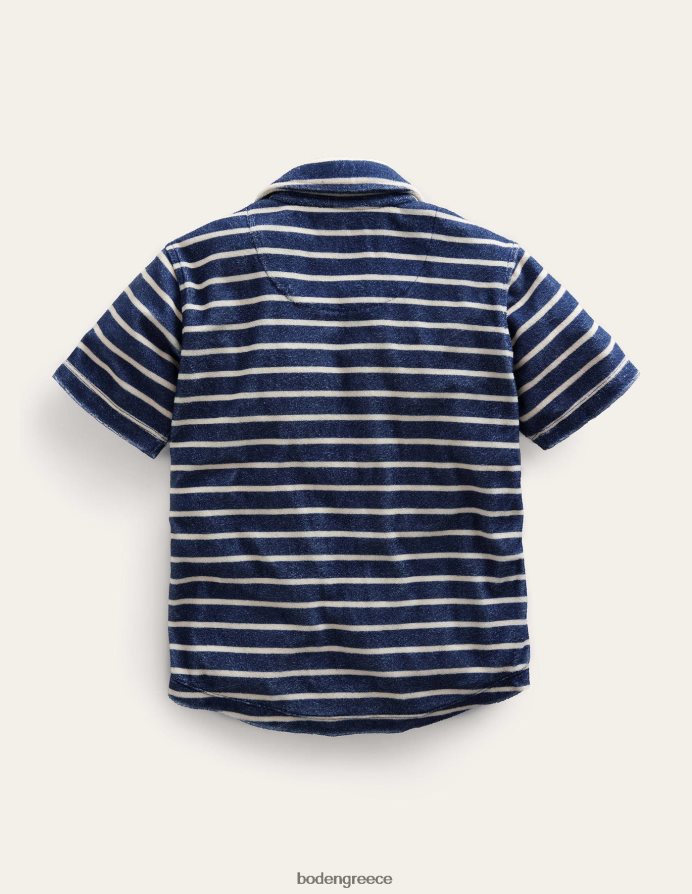 κολεγιακό ναυτικό/λοβό βανίλιας είδη ένδυσης πουκάμισο με πετσέτα Boden κορίτσια 464PH83051